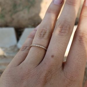 Monique Lhuillier french pave diamond ring 18k